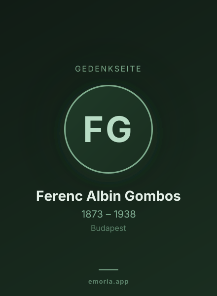 Gedenkportrait von Ferenc Albin Gombos