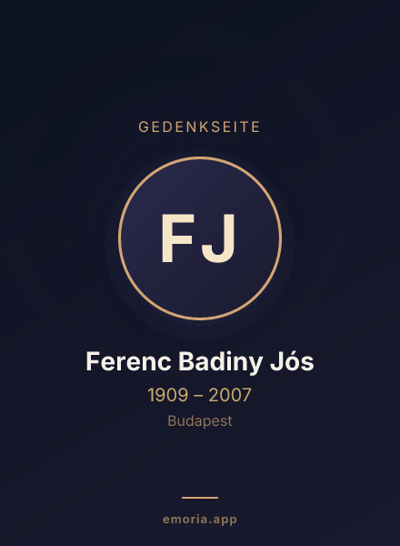Gedenkportrait von Ferenc Badiny Jós