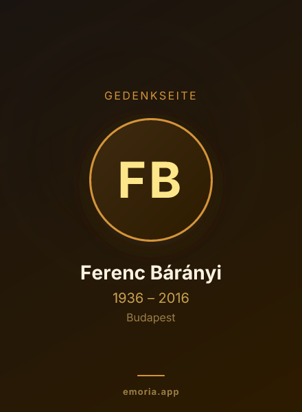 Gedenkportrait von Ferenc Bárányi