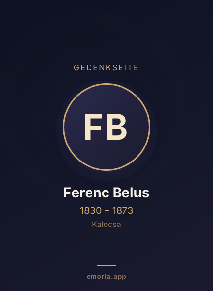 Gedenkportrait von Ferenc Belus