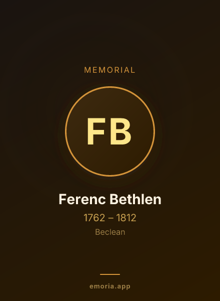 Memorial portrait of Ferenc Bethlen