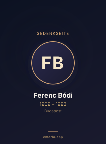 Gedenkportrait von Ferenc Bódi