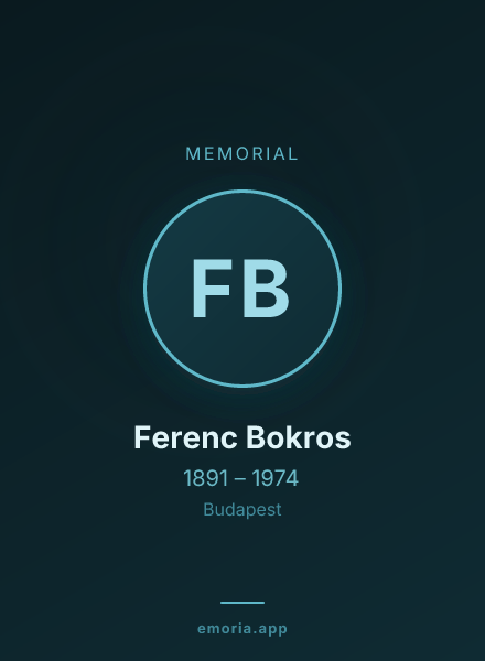Memorial portrait of Ferenc Bokros