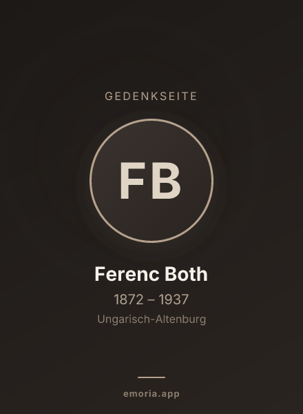 Gedenkportrait von Ferenc Both