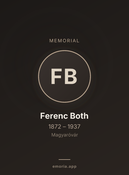 Memorial portrait of Ferenc Both