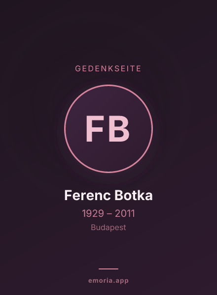 Gedenkportrait von Ferenc Botka