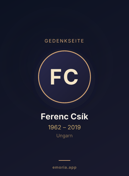 Gedenkportrait von Ferenc Csík