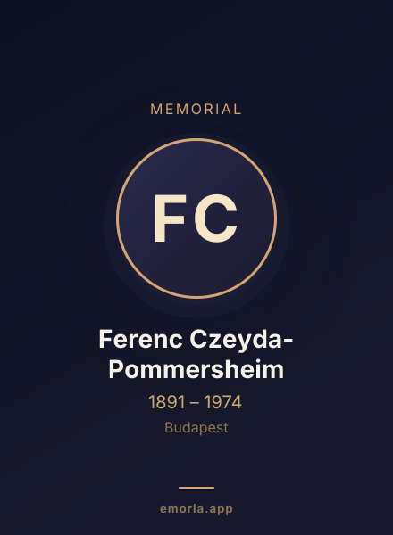 Memorial portrait of Ferenc Czeyda-Pommersheim