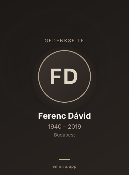 Gedenkportrait von Ferenc Dávid