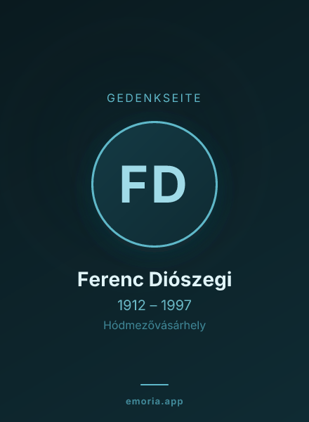 Gedenkportrait von Ferenc Diószegi