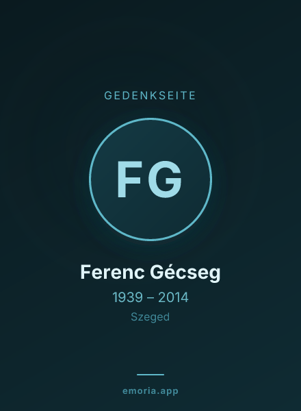 Gedenkportrait von Ferenc Gécseg
