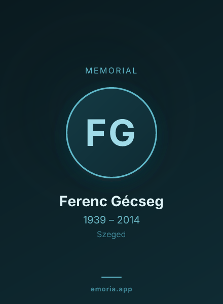 Memorial portrait of Ferenc Gécseg