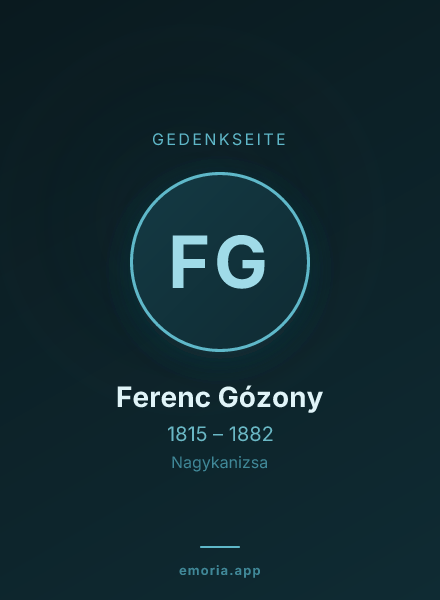 Gedenkportrait von Ferenc Gózony