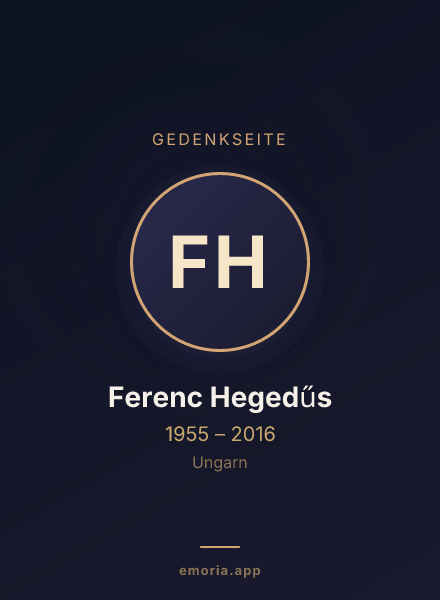 Gedenkportrait von Ferenc Hegedűs