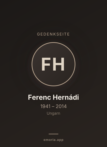 Gedenkportrait von Ferenc Hernádi