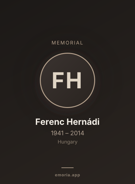 Memorial portrait of Ferenc Hernádi