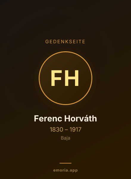 Gedenkportrait von Ferenc Horváth