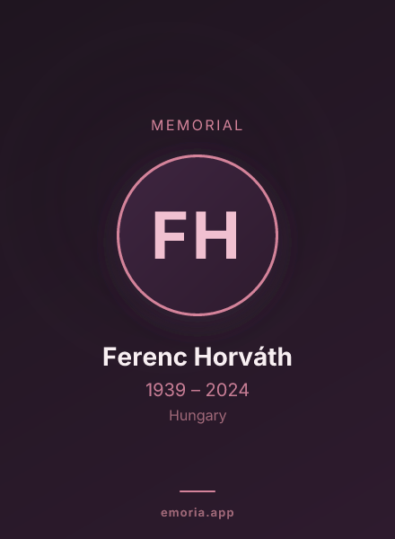 Memorial portrait of Ferenc Horváth