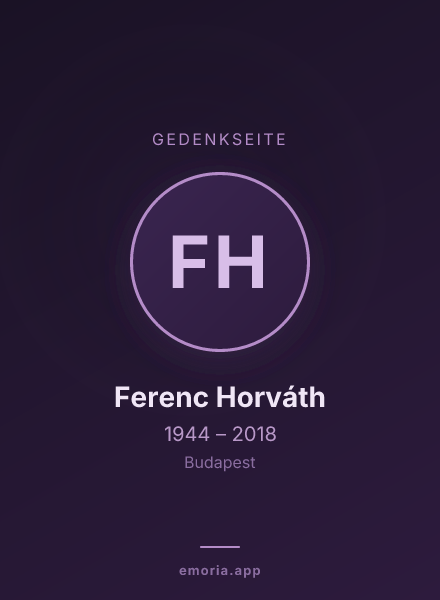 Gedenkportrait von Ferenc Horváth