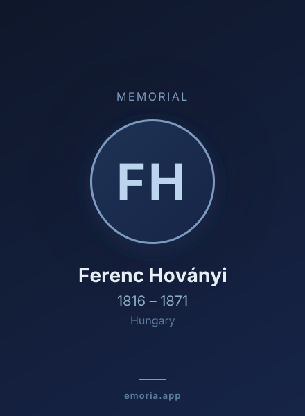 Memorial portrait of Ferenc Hoványi