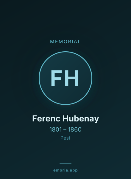 Memorial portrait of Ferenc Hubenay