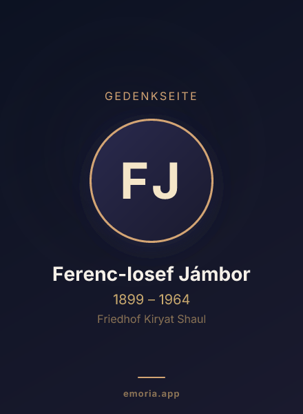 Gedenkportrait von Ferenc-Iosef Jámbor
