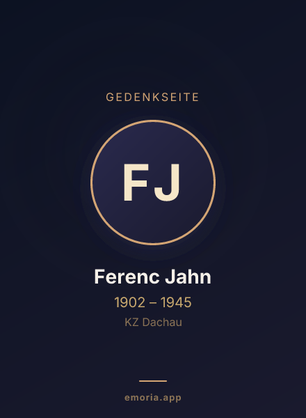 Gedenkportrait von Ferenc Jahn