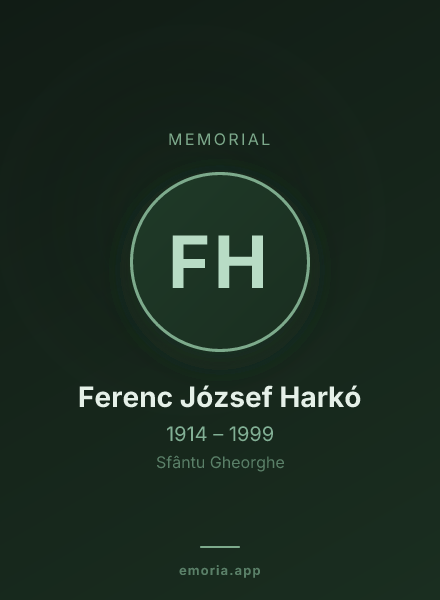 Memorial portrait of Ferenc József Harkó