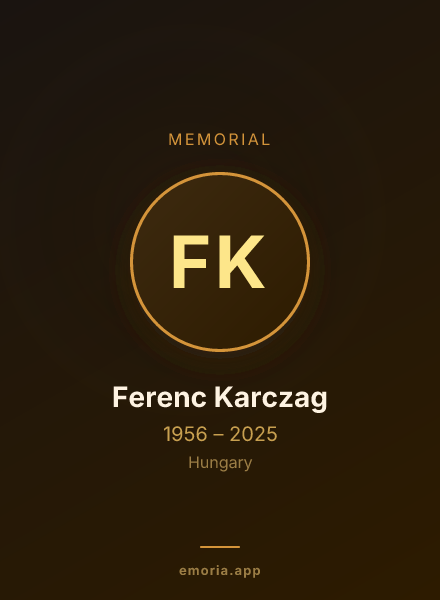 Memorial portrait of Ferenc Karczag