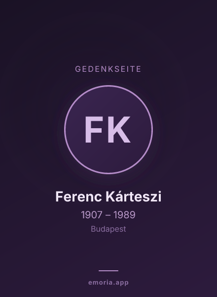 Gedenkportrait von Ferenc Kárteszi
