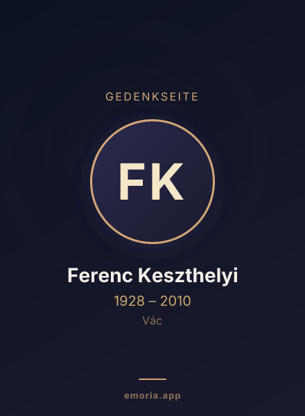 Gedenkportrait von Ferenc Keszthelyi