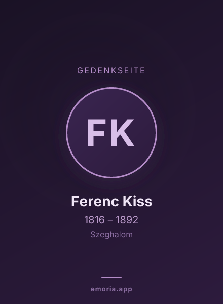 Gedenkportrait von Ferenc Kiss