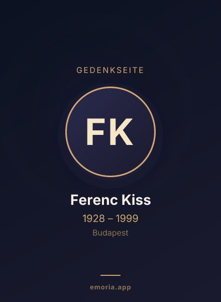 Gedenkportrait von Ferenc Kiss
