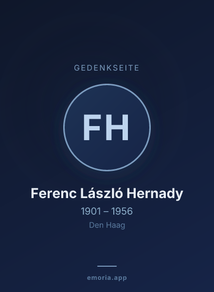 Gedenkportrait von Ferenc László Hernady