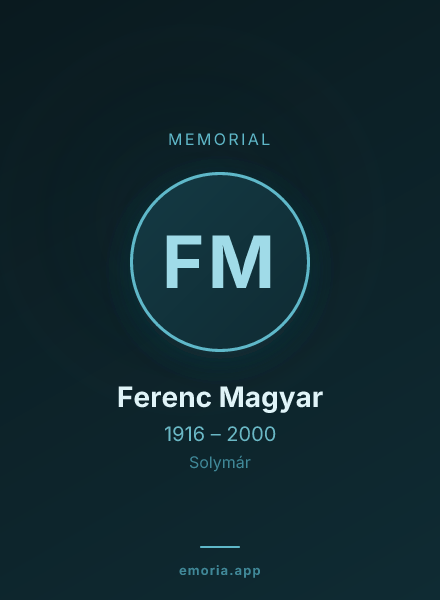 Memorial portrait of Ferenc Magyar