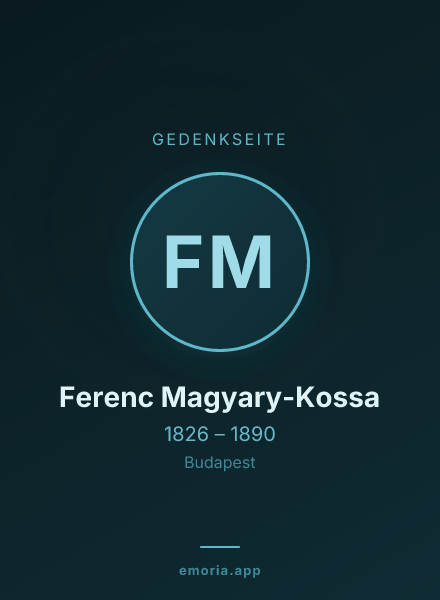 Gedenkportrait von Ferenc Magyary-Kossa
