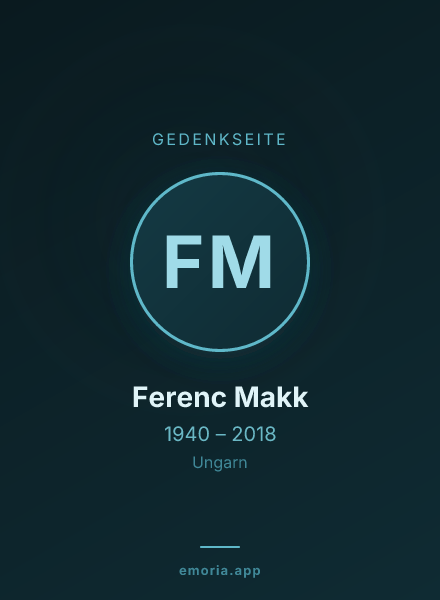 Gedenkportrait von Ferenc Makk