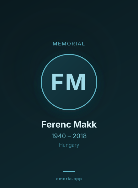 Memorial portrait of Ferenc Makk