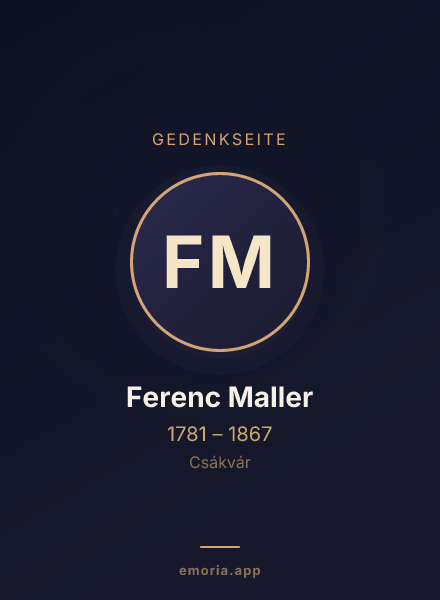 Gedenkportrait von Ferenc Maller