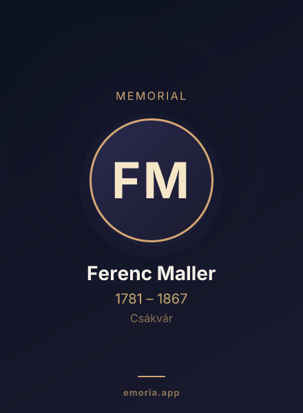 Memorial portrait of Ferenc Maller