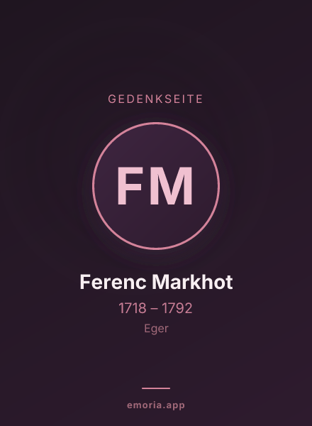 Gedenkportrait von Ferenc Markhot