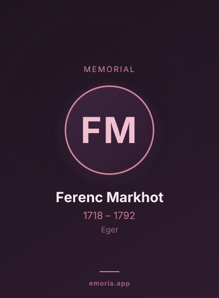Memorial portrait of Ferenc Markhot