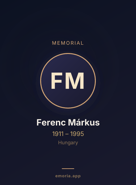 Memorial portrait of Ferenc Márkus