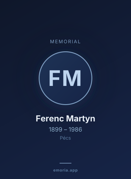 Memorial portrait of Ferenc Martyn