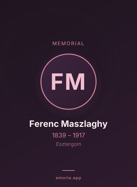Memorial portrait of Ferenc Maszlaghy
