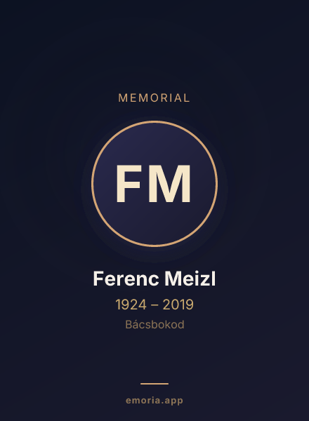 Memorial portrait of Ferenc Meizl