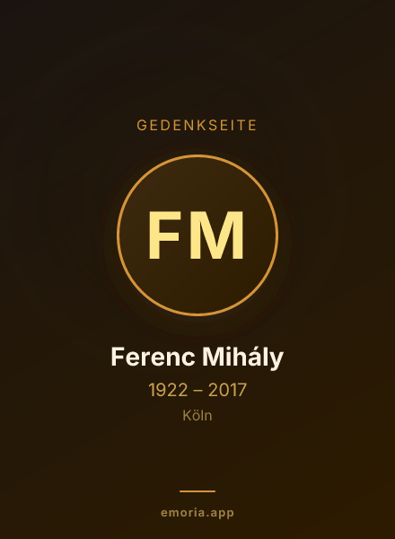 Gedenkportrait von Ferenc Mihály