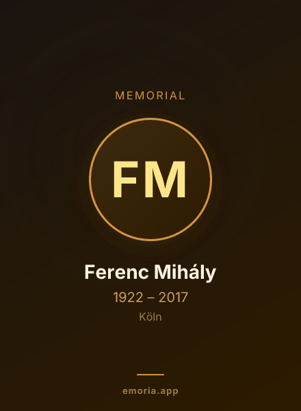 Memorial portrait of Ferenc Mihály