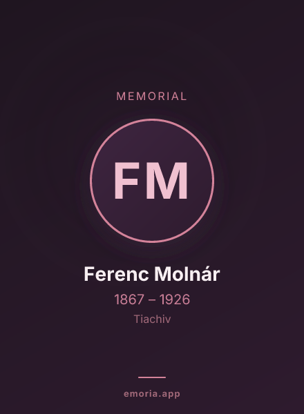 Memorial portrait of Ferenc Molnár