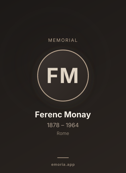 Memorial portrait of Ferenc Monay